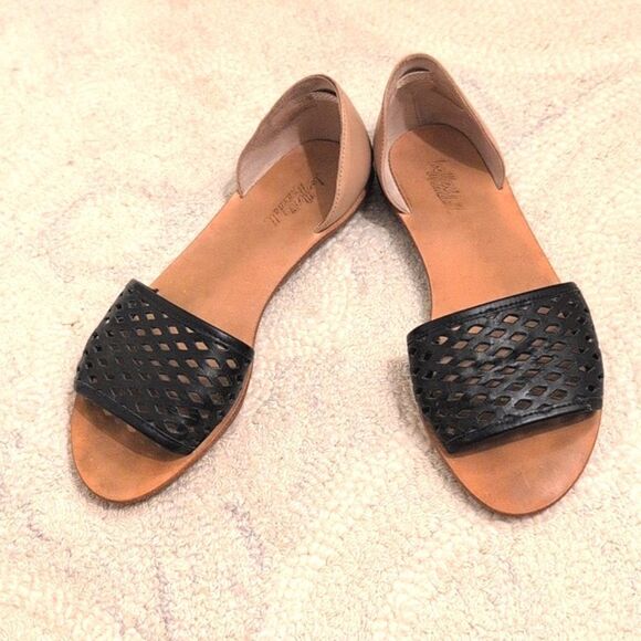 Loeffler Randall Shoes - Loeffler Randall Black Sawyer Laser Cut D’Orsay Flats Size 7.5